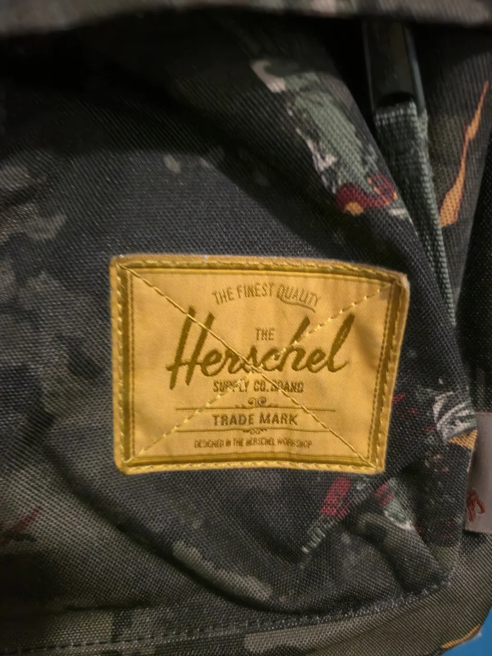 Herschel Supply Company Black Camo Backpack with Orange Accents